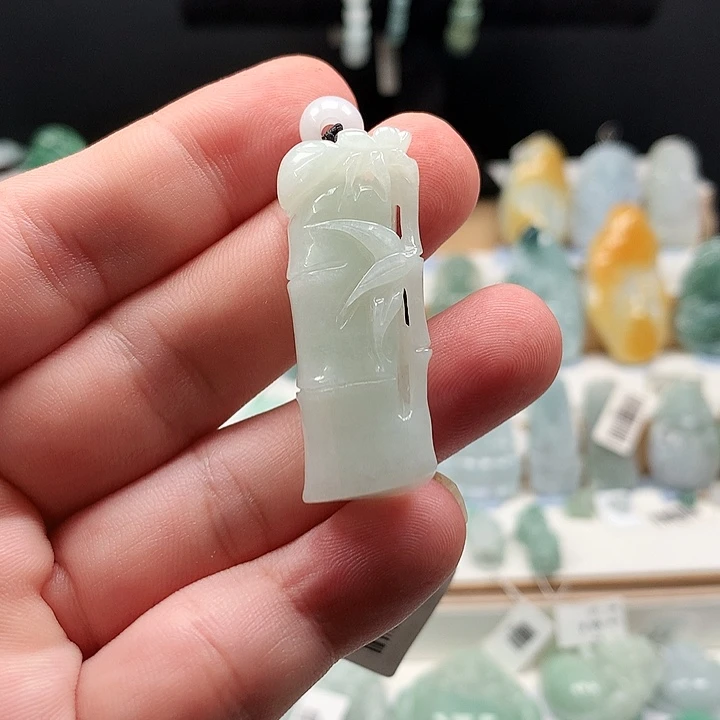 吊坠(不含链)未镶嵌翡翠101竹节