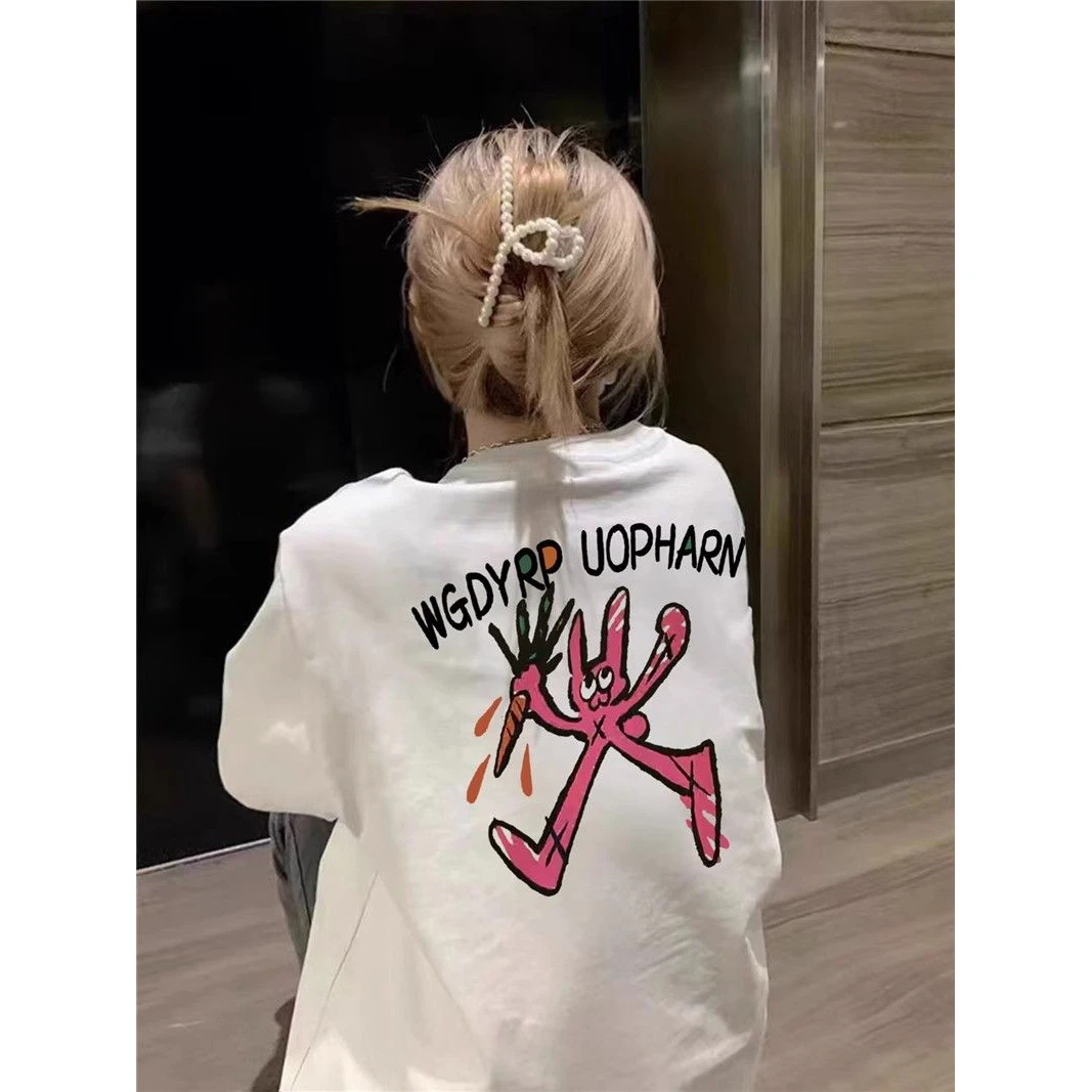 100%纯棉300克重磅小众短袖T恤夏设计印花潮宽松美式上衣时尚休闲