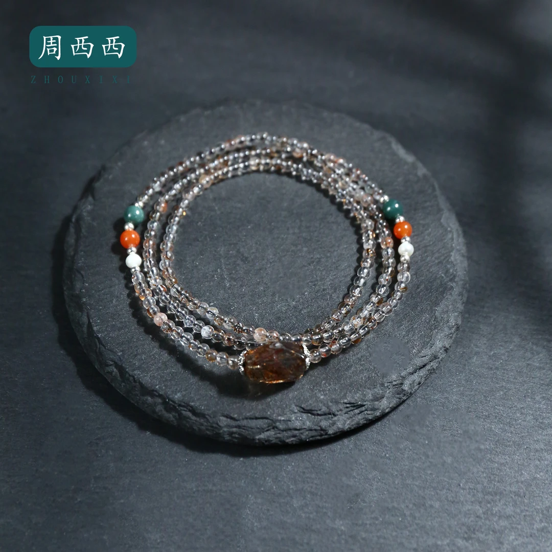 周西西精美珠宝黑金超三圈手串3mm轻奢时尚百搭多样性发货17040