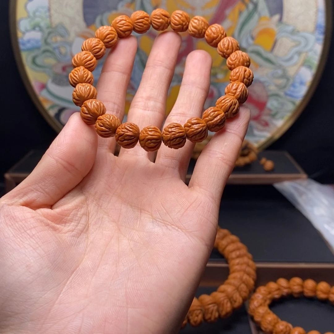 手串桃核暴**僧龙纹桃核风羽