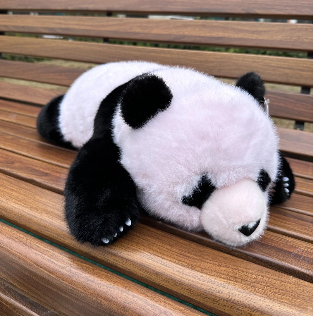仿真熊猫趴姿福宝花花38-52厘米毛绒玩具