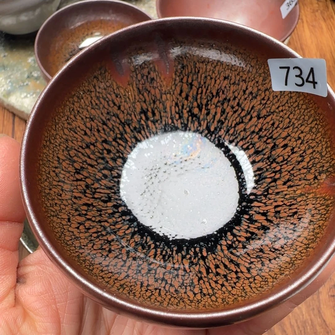 柴烧建盏茶盏茶杯734