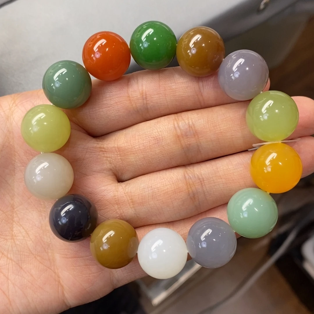 和田玉未镶嵌手串卡16