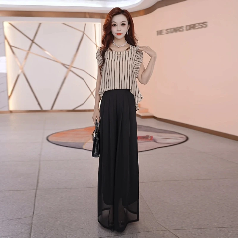 【赠运费险】夏季时尚修身洋气宽松气质休闲百搭显瘦减龄女装套裤