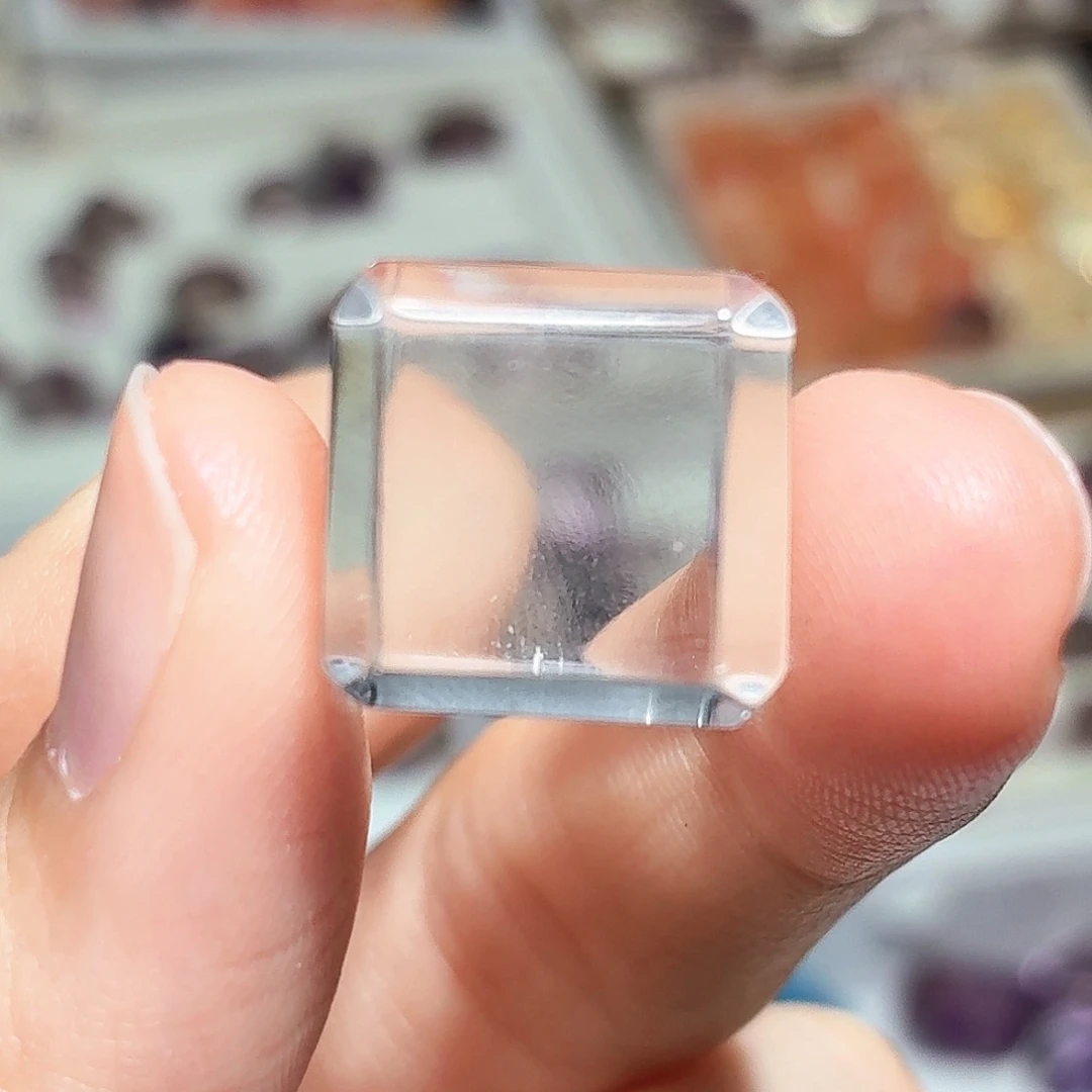 水晶珠宝半成品未镶嵌白水方糖