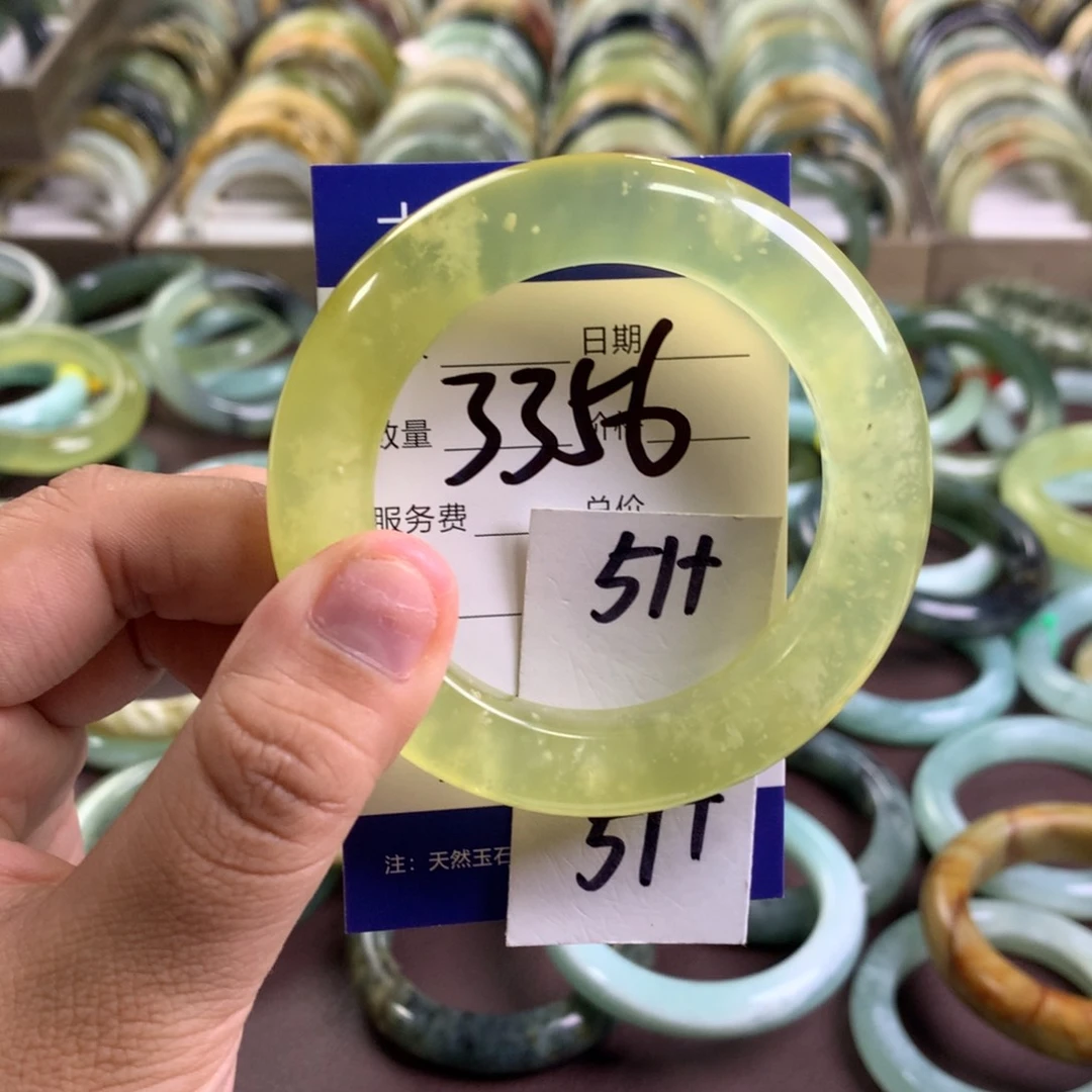 蛇纹石玉未镶嵌手镯3356