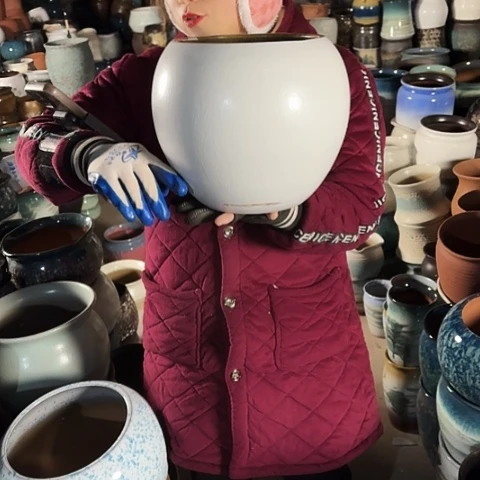 口20高23瑕疵盆子。