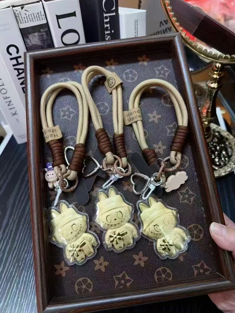 黄色工艺品【拉布布】可爱卡通金片 手机包包挂件钥匙扣送女友礼物