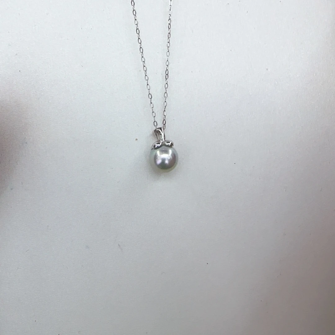 颈饰银S925镶嵌海水珍珠