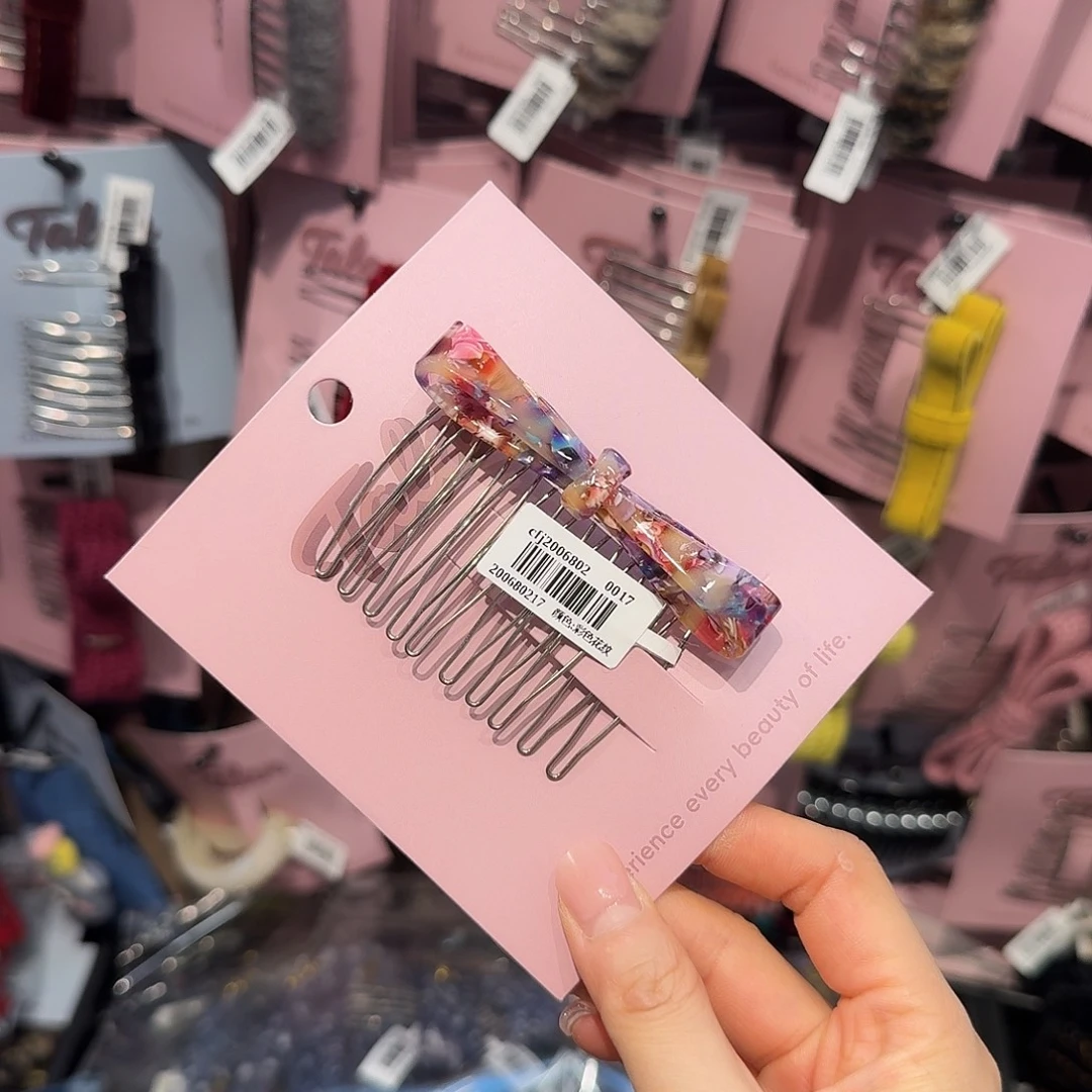 彩色蝴蝶结插梳013