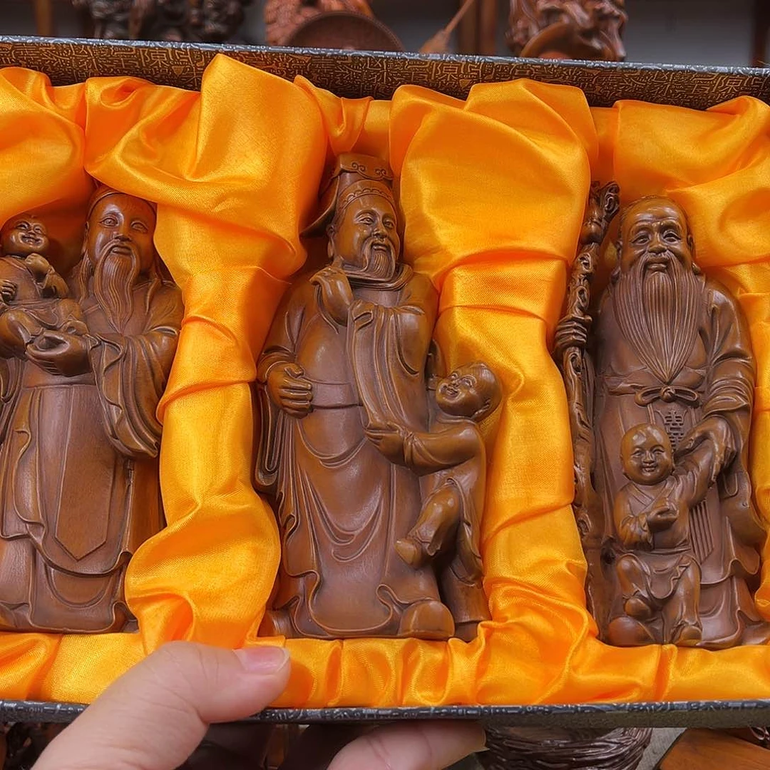 木黄杨木雕刻高度15厘米