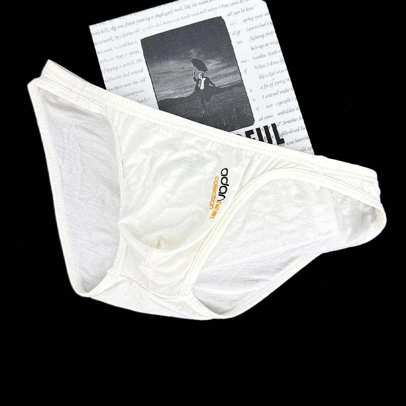 莫代尔性感男士内裤小三角低腰运动透气舒适纯色简约三角裤