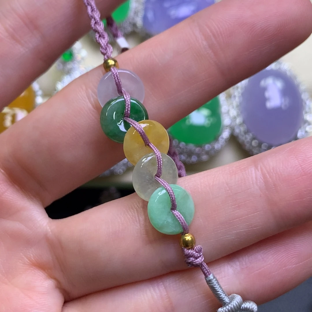 颈饰未镶嵌翡翠天然缅甸翡翠