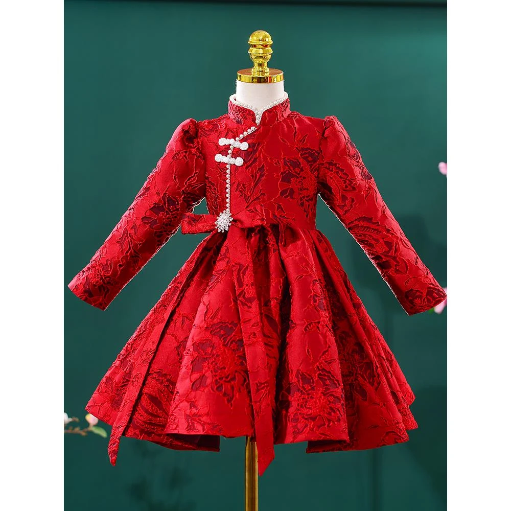 范哲萨女童旗袍汉服秋冬装儿童装冬季中国风拜年服2025新款过