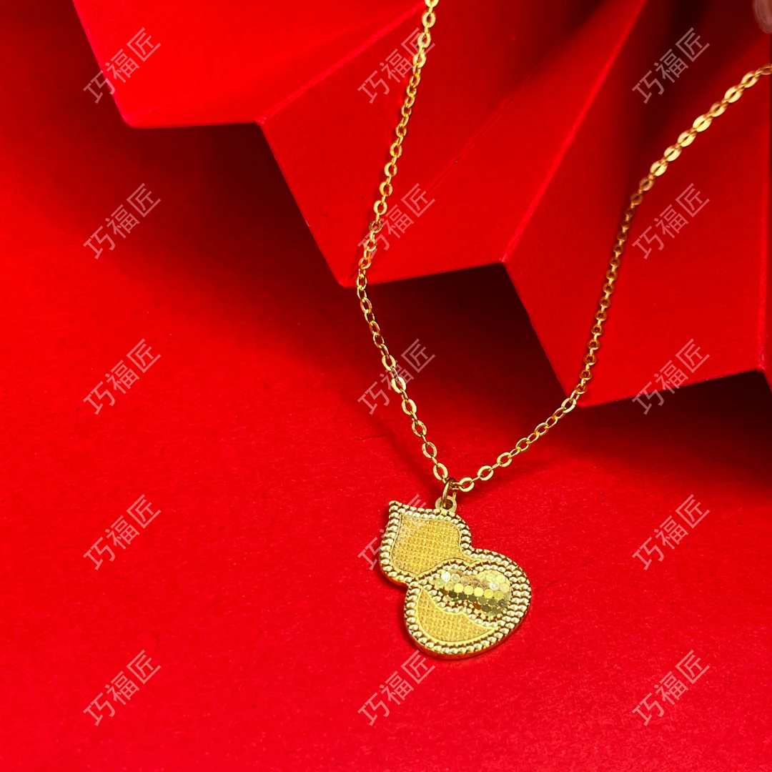 坠链均足银 龙鳞葫芦套链 气质轻奢时尚百搭仙女坠链精致甜美