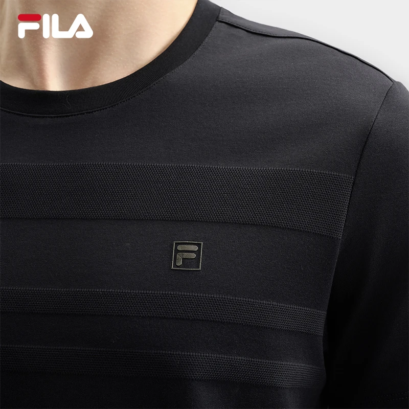 Fila/斐乐【夏末狂降】丝柔棉抗皱男夏亲肤商务圆领短袖F11M523126