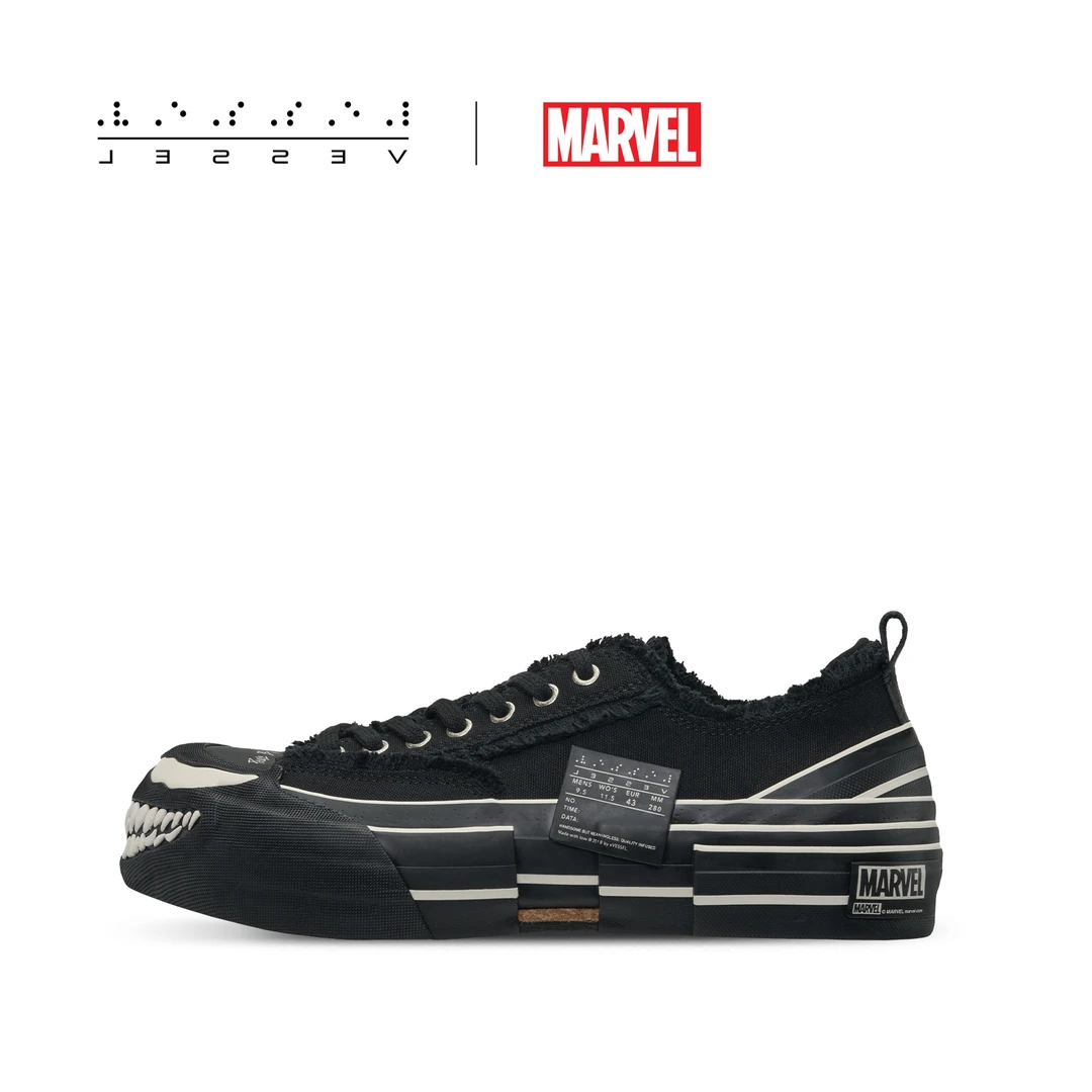 XVESSEL【毒液联名】低帮时尚百搭透气黑色潮流潮鞋经典