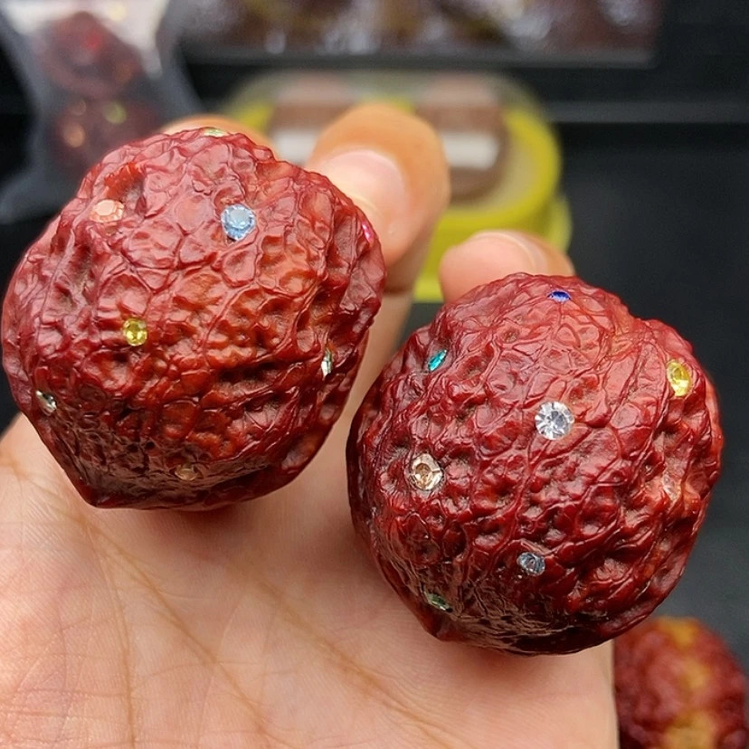 【闪购商品】把件文玩核桃40尺蛇皮元宝