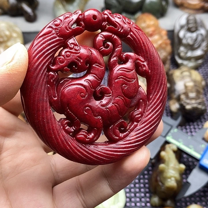 蛇纹石玉合金颈饰