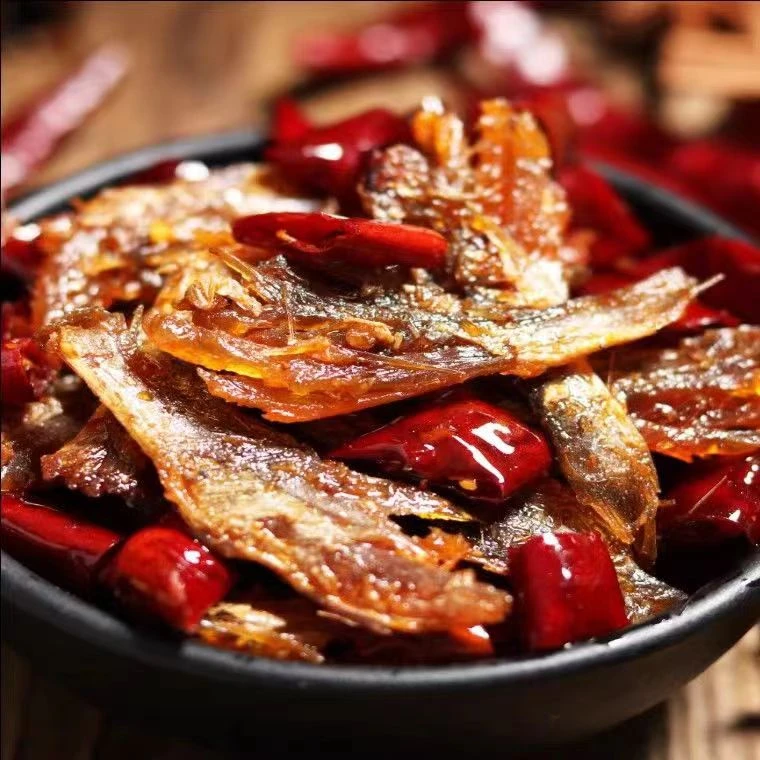 香辣小黄鱼开胃下酒菜麻辣小黄鱼干休闲零食小吃好吃的