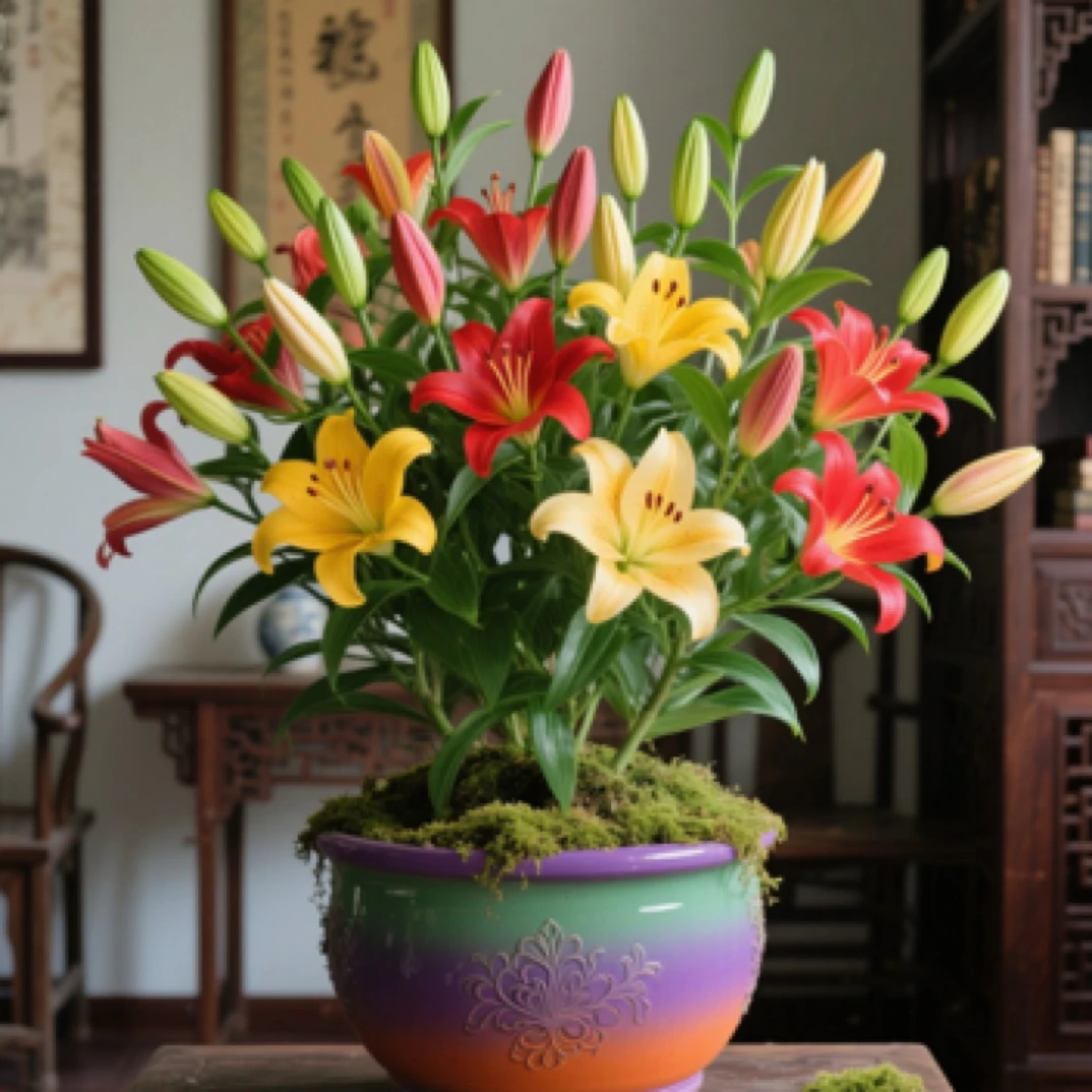 进口香水百合花种球带芽四季开花室内外盆栽浓香花卉