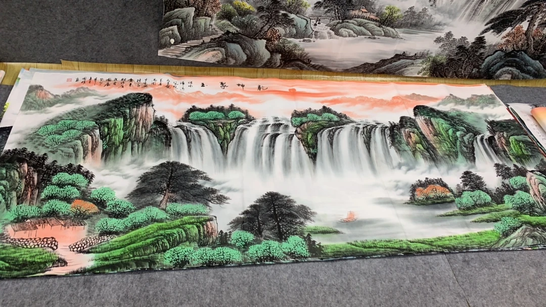 《八尺乾坤聚玉》画芯尺寸：240cm*98cm山水画客厅办公室挂画