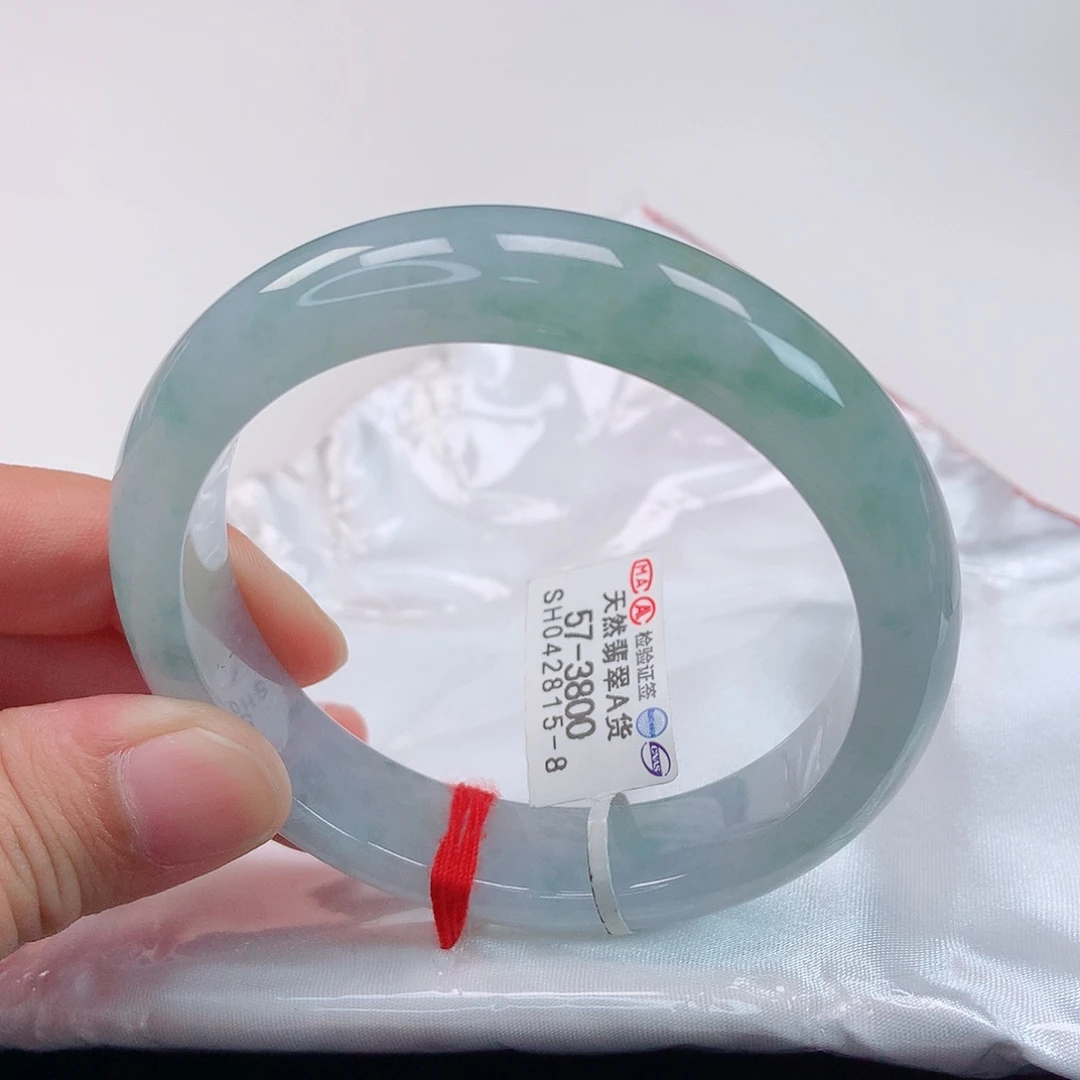 翡翠手镯未镶嵌57正圈