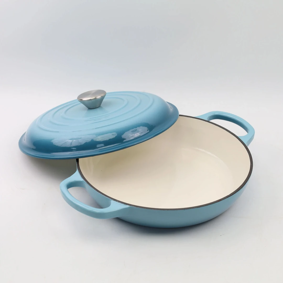 26cm铸铁珐琅海鲜锅焖焗锅多功能锅不挑灶具