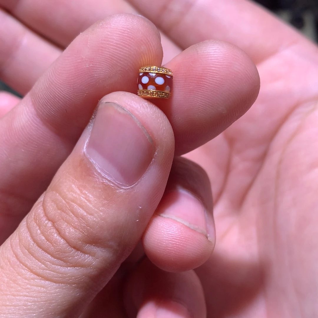 玛瑙/玉髓18K金镶嵌126文玩配饰多样发其一