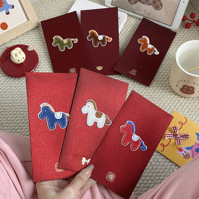 可爱新年红包福字2026过年高档马年通用个性创意压岁钱春节利是封