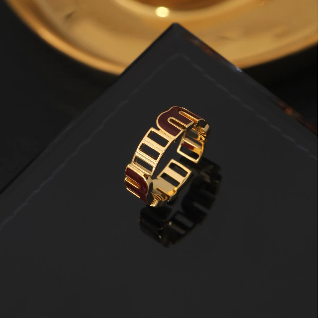 铜合金戒指 《货号8865》年款红色滴油戒指