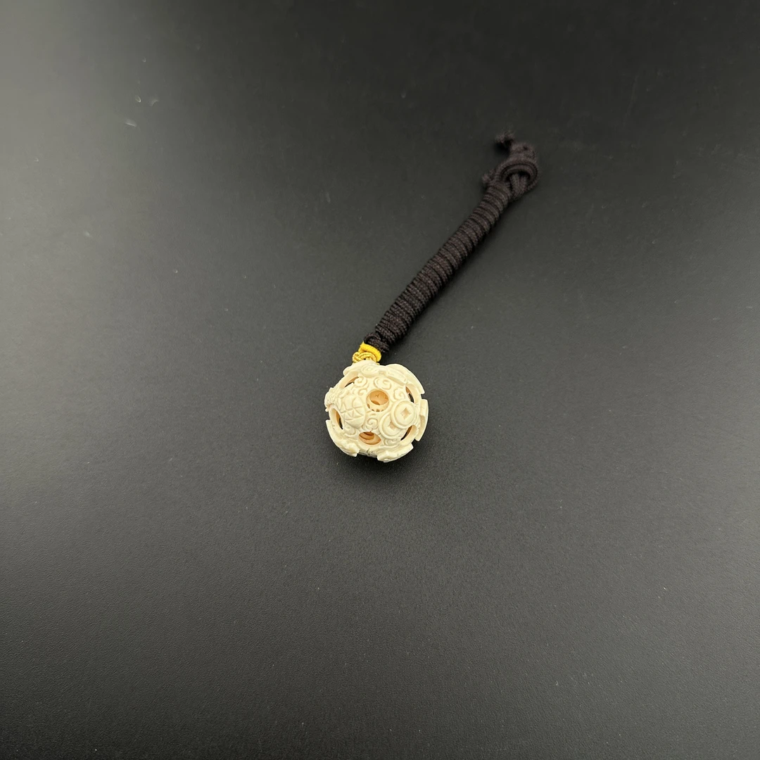 ZGY1221YC标009猛犸牙十二通宝鬼工球2.5cm多样性发货