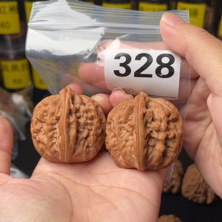 吊坠文玩核桃全品43红锦鲤