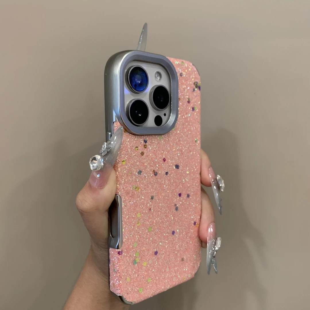 新款闪粉适用苹果16promax手机壳iphone15pro防摔14/13软12电镀