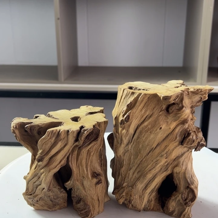 木石榴木风化木底座摆件