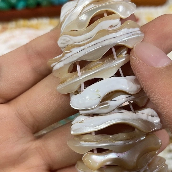 玛瑙/玉髓合金珠宝半成品一条马蹄露螺手排