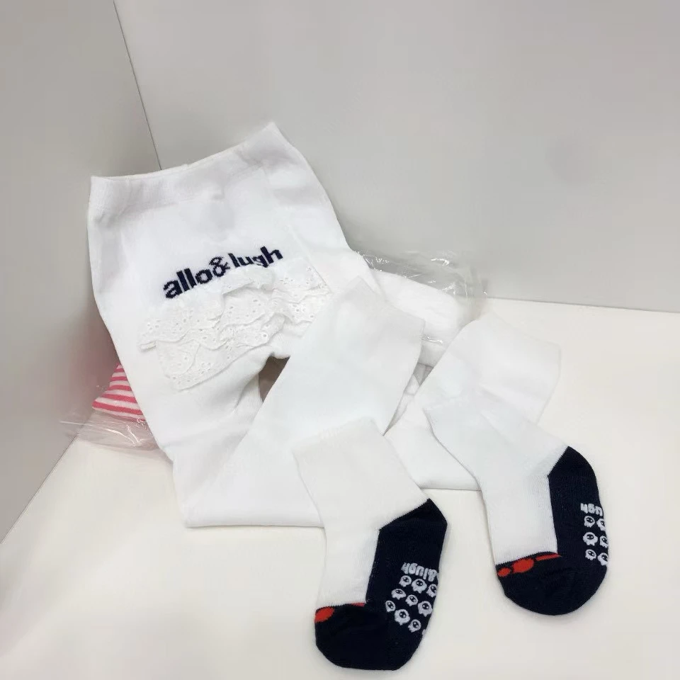 WZ42儿童白色连裤袜百搭长袜韩版潮流款