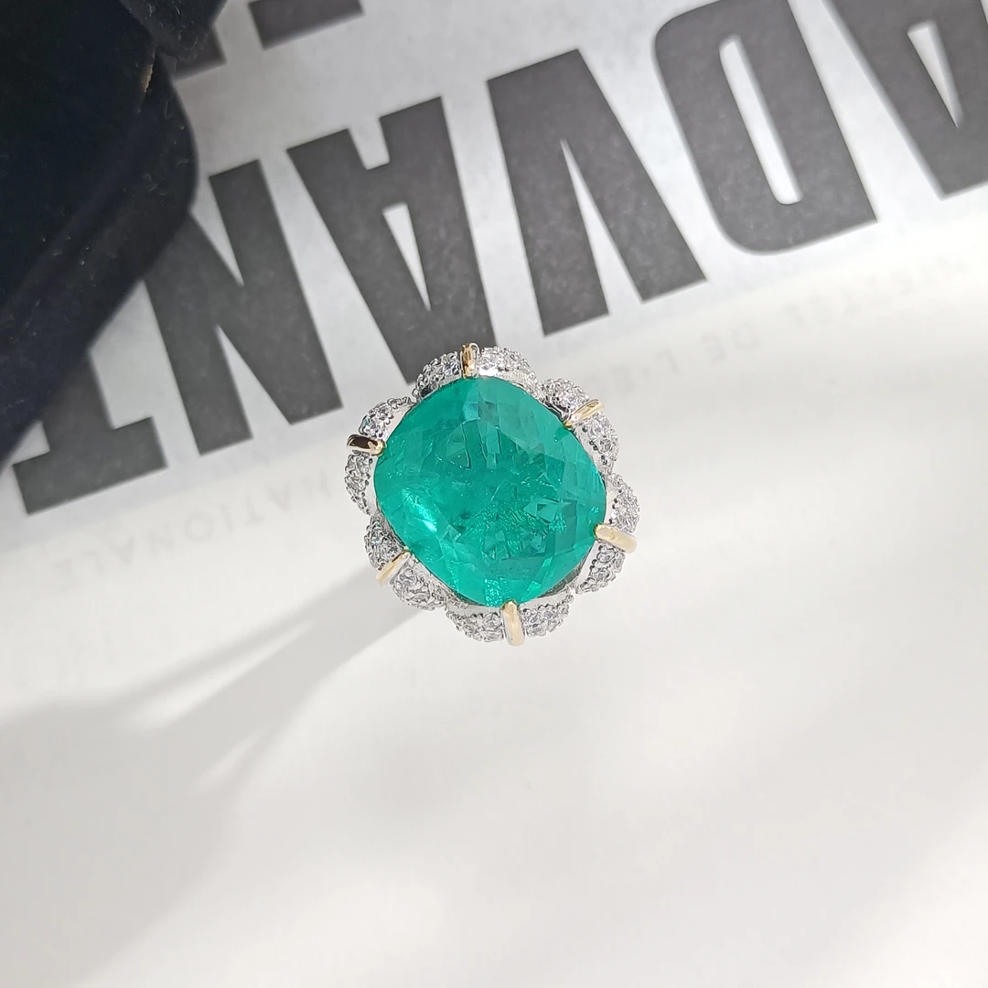 铜合金合成锆石戒指 WHLM-002951【碧钰星辰】戒指轻奢精致时尚气质