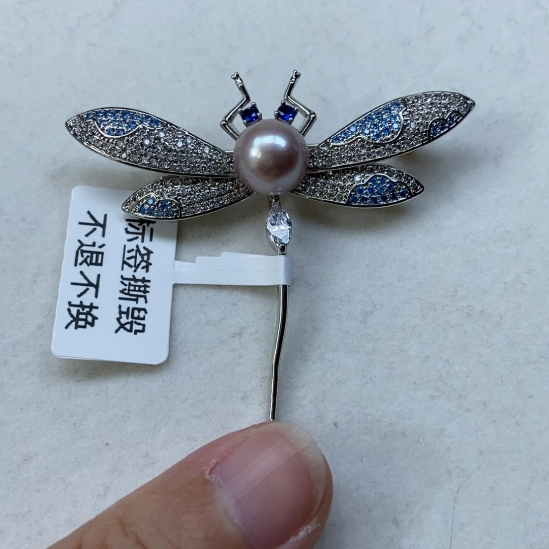 淡水珍珠胸针合金特价074