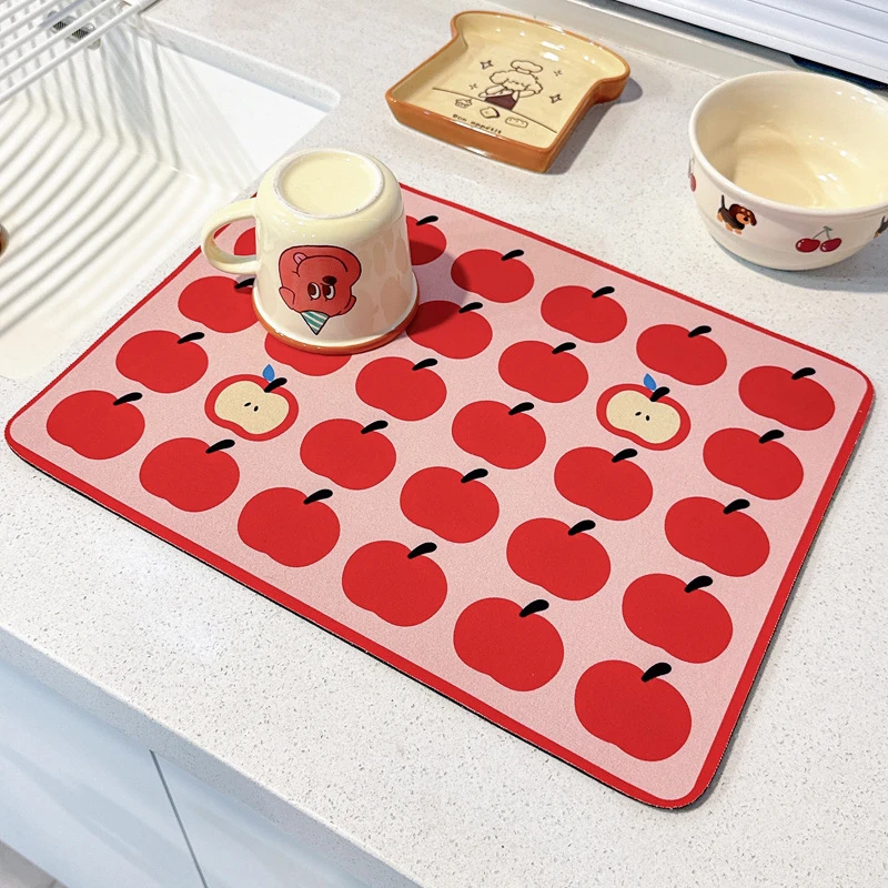 防水防油免洗隔热垫速干防滑垫子厨房沥水垫台面硅藻泥吸水垫餐垫