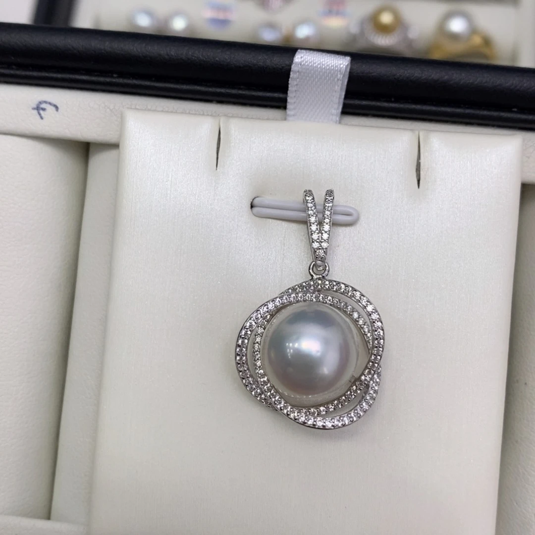 海水珍珠颈饰银S925镶嵌11-12