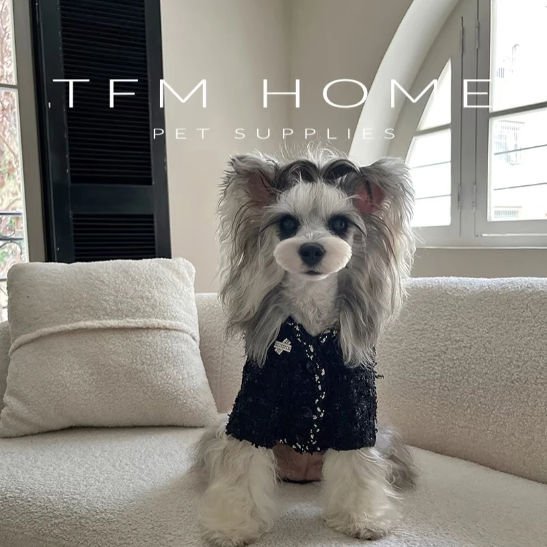 TFM高贵小香黑色高级风外套宠物衣服