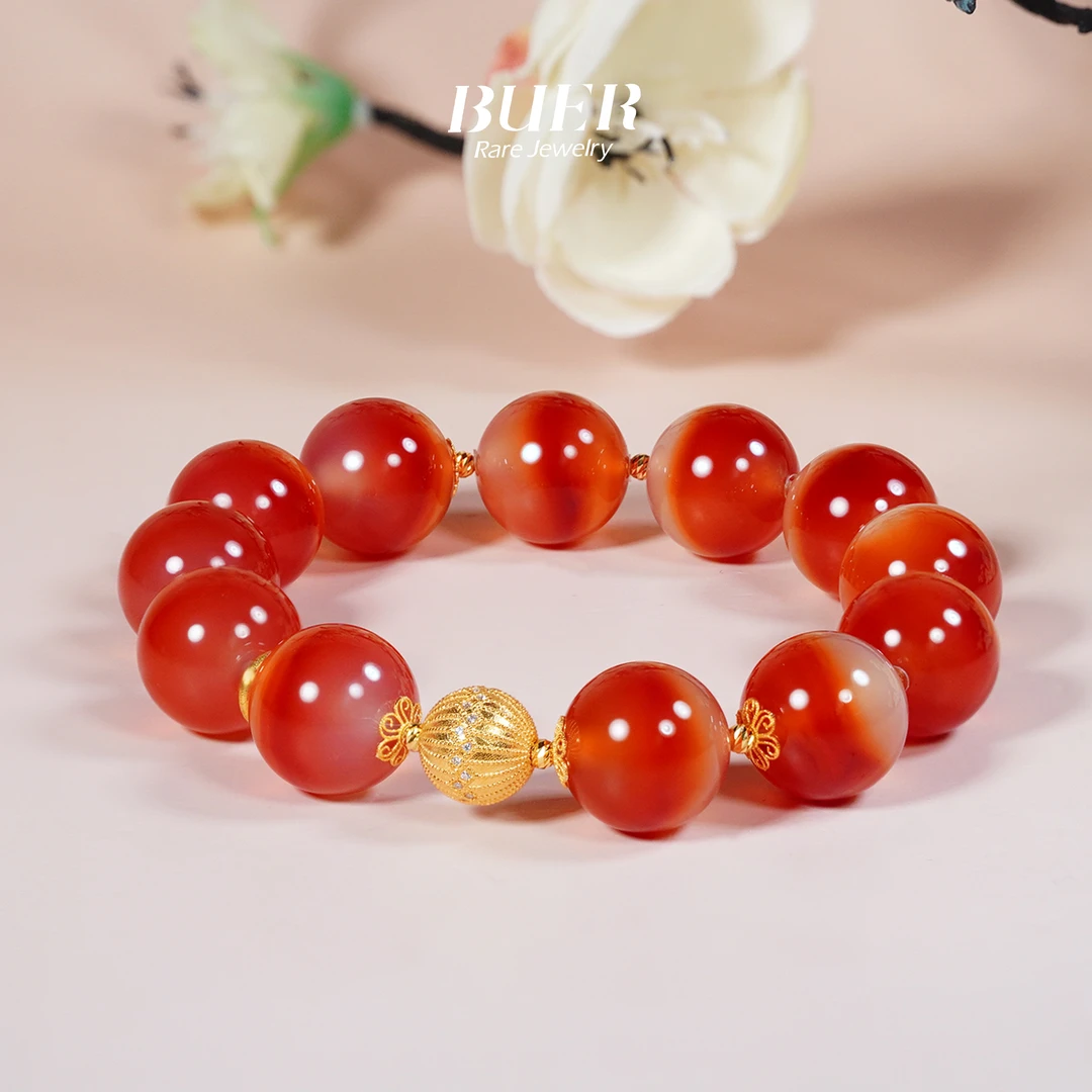 【不二】 石榴18k金DIY手串13mm+ (多样性发)