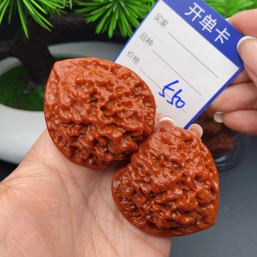文玩核桃把件46官帽550