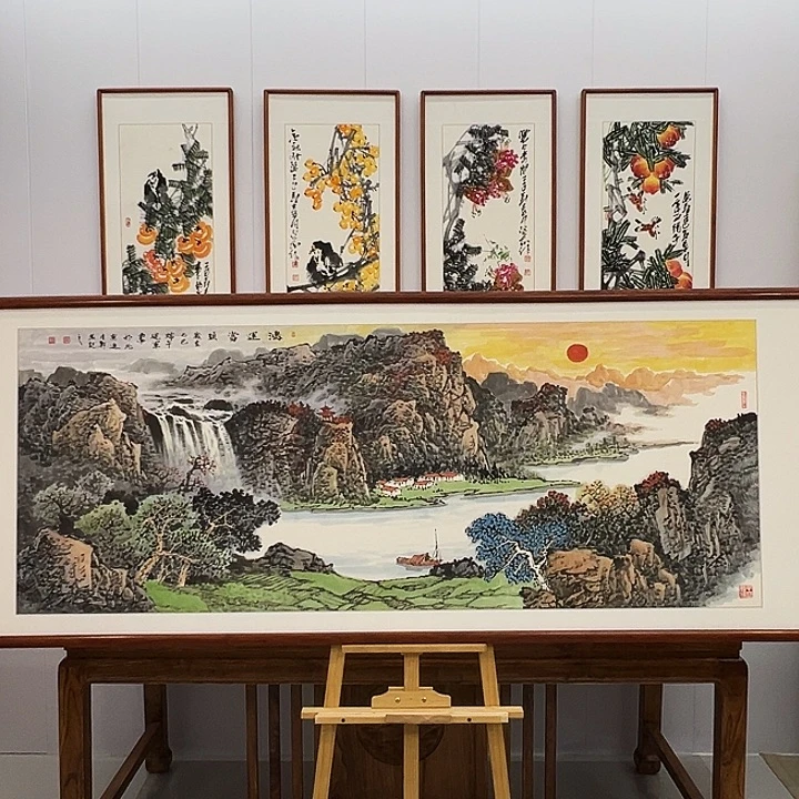 国画鸿运当头聚宝盆