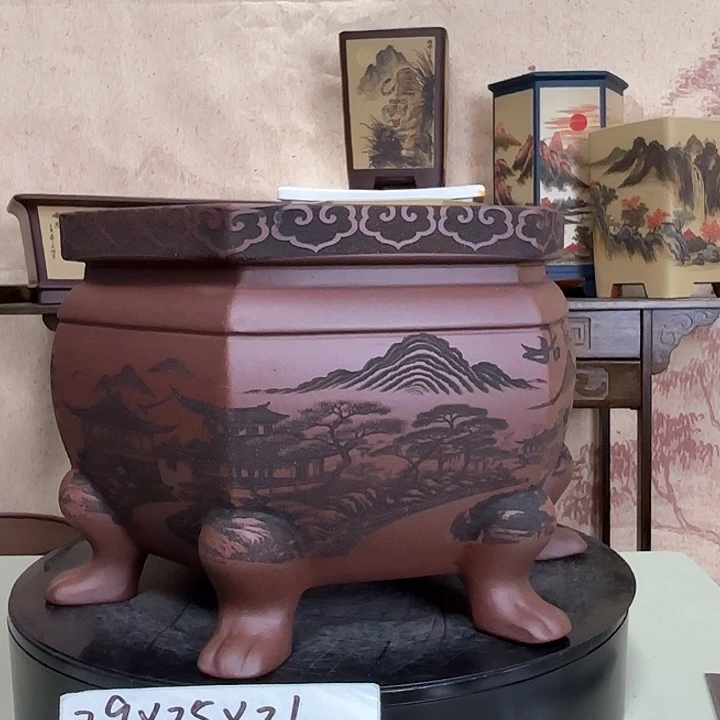 紫砂花盆姑苏芳华