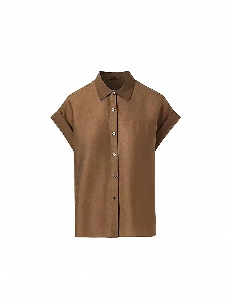 25ss法式简约短袖衬衫POLO上衣【LRJT02WBL214】【064】