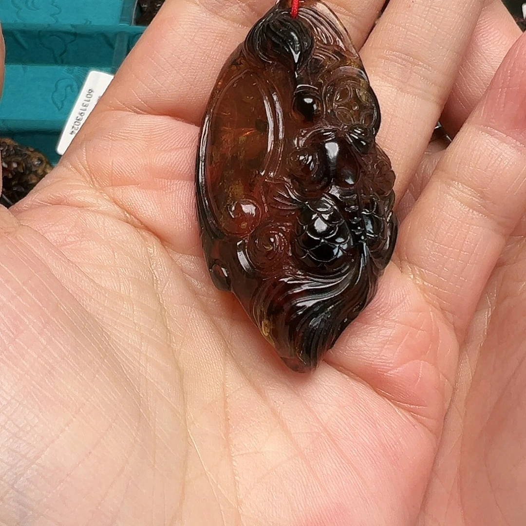 心***美琥珀未镶嵌裸石抚顺琥珀30080