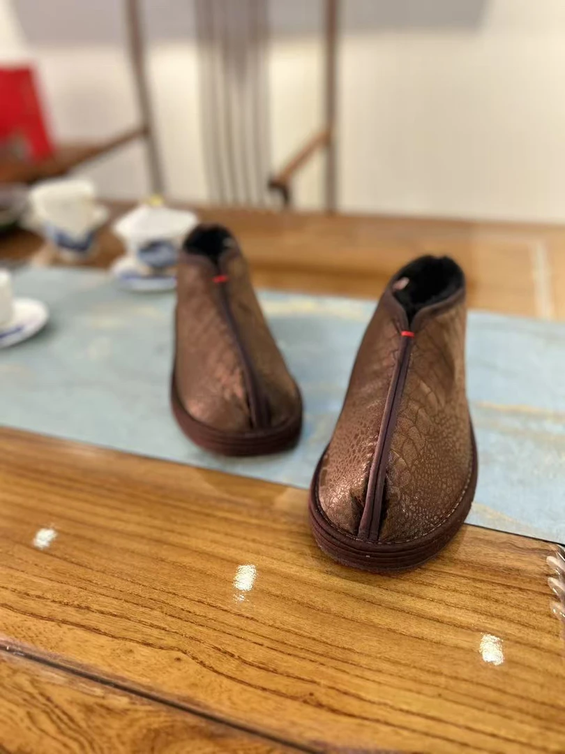 【大棉-焦糖咖啡】中国风透气养脚刺绣纯手工千层底布鞋民族风