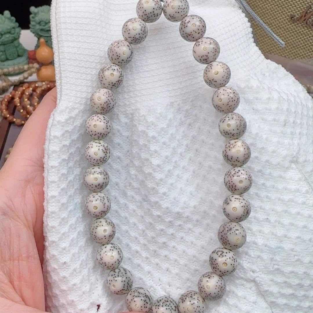 星月菩提手串骨瓷白大眼睛针尖星10mm